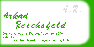 arkad reichsfeld business card